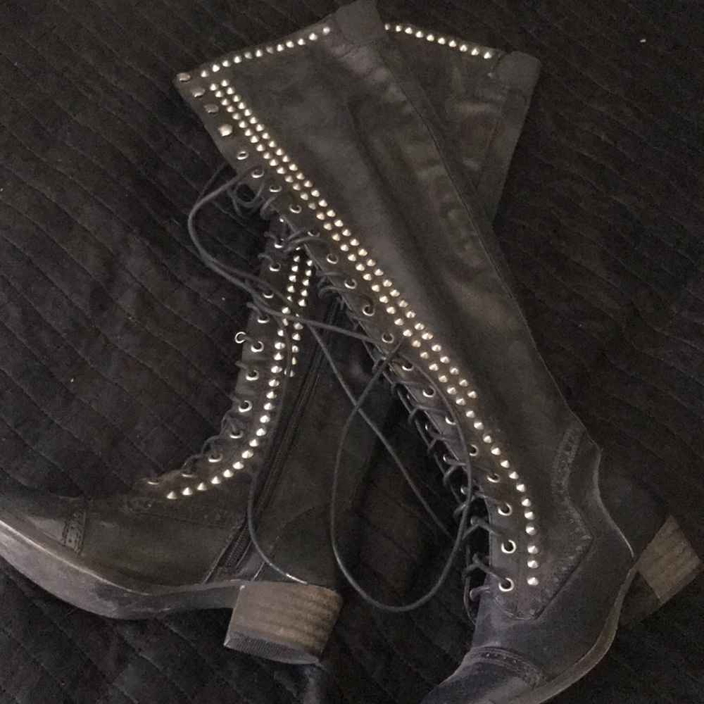 Leather witchy boots